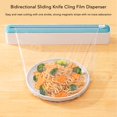 thumbnail image 4 of Plastic Wrap Dispenser With Cutter 250'  Film Refillable Cling Film Dispenser PP Material Multi Purpose Kitchen Organizer,  Size, 4 of 8