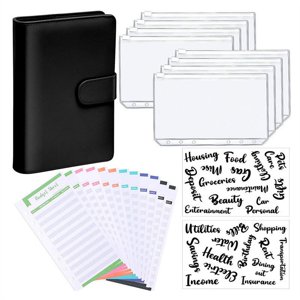 PU Enveloppes de budget en cuir pour le binder binder bundle avec binder pocket