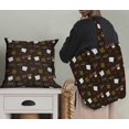 thumbnail image 5 of Soimoi Brown Georgette Viscose Fabric Heart & Love Text Fabric Prints By Yard 42 Inch Wide, 5 of 5