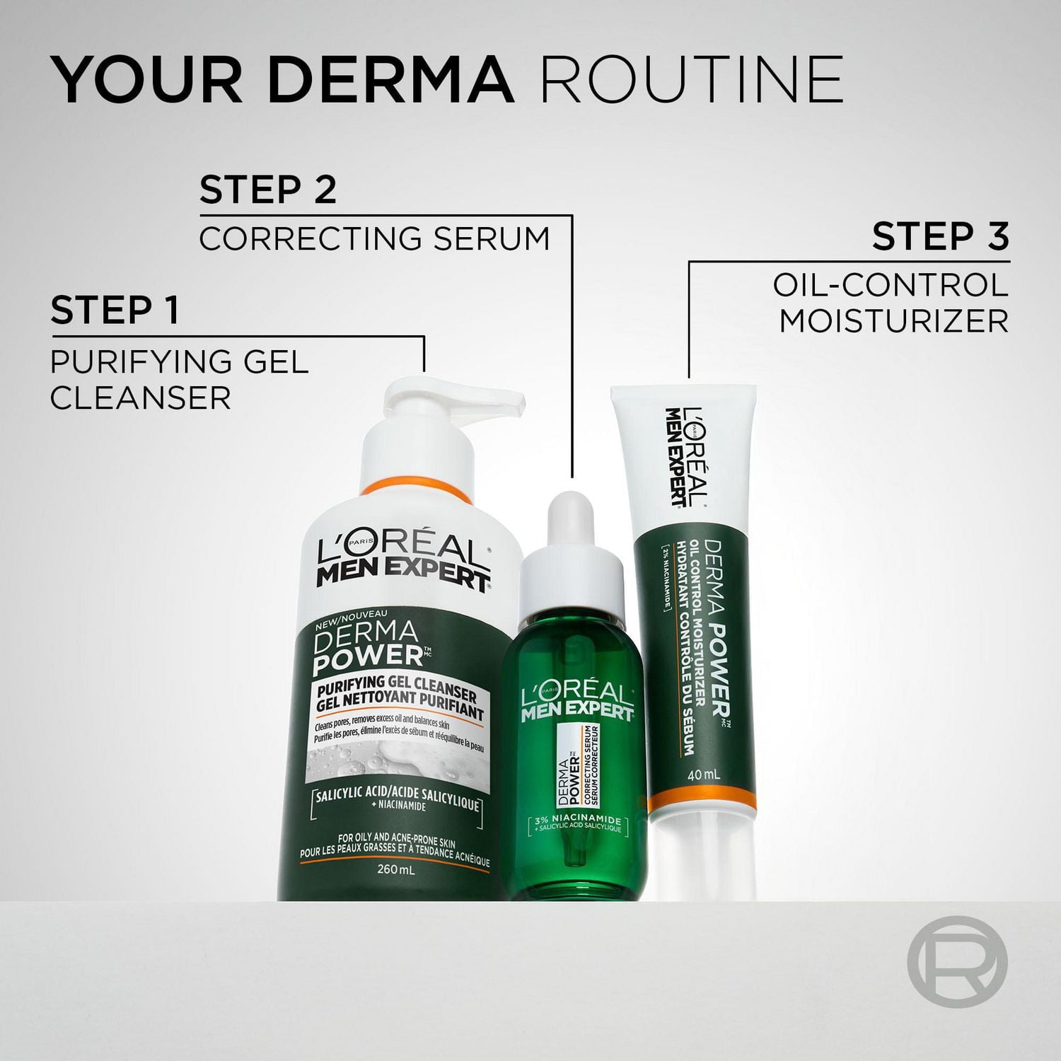 L'Oréal Paris Men Expert Derma Power hydratant contrôle du sébum, 40 ml