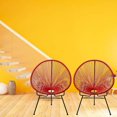 thumbnail image 1 of Costa Lounge Chair, Wire Lounge Chair, Plastic Lounge Chair, Beach Lounge Chair, Indoor-Outdoor Lounge Chair,Acapulco style Rattan,Weather Resistant,Patio Lounge Chair, Oval Lounge Chair - Set 2, 1 of 3
