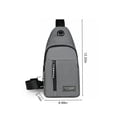 thumbnail image 3 of Crossbody Strap Bag Backpack with Headphone Hole | Multipurpose Sling Chest Pack | Lightweight Nylon Shoulder Bag | Adjustable Strap | Multiple Pockets | Hiking Travel Outdoor | 31x17x5cm | Blue, 3 of 7