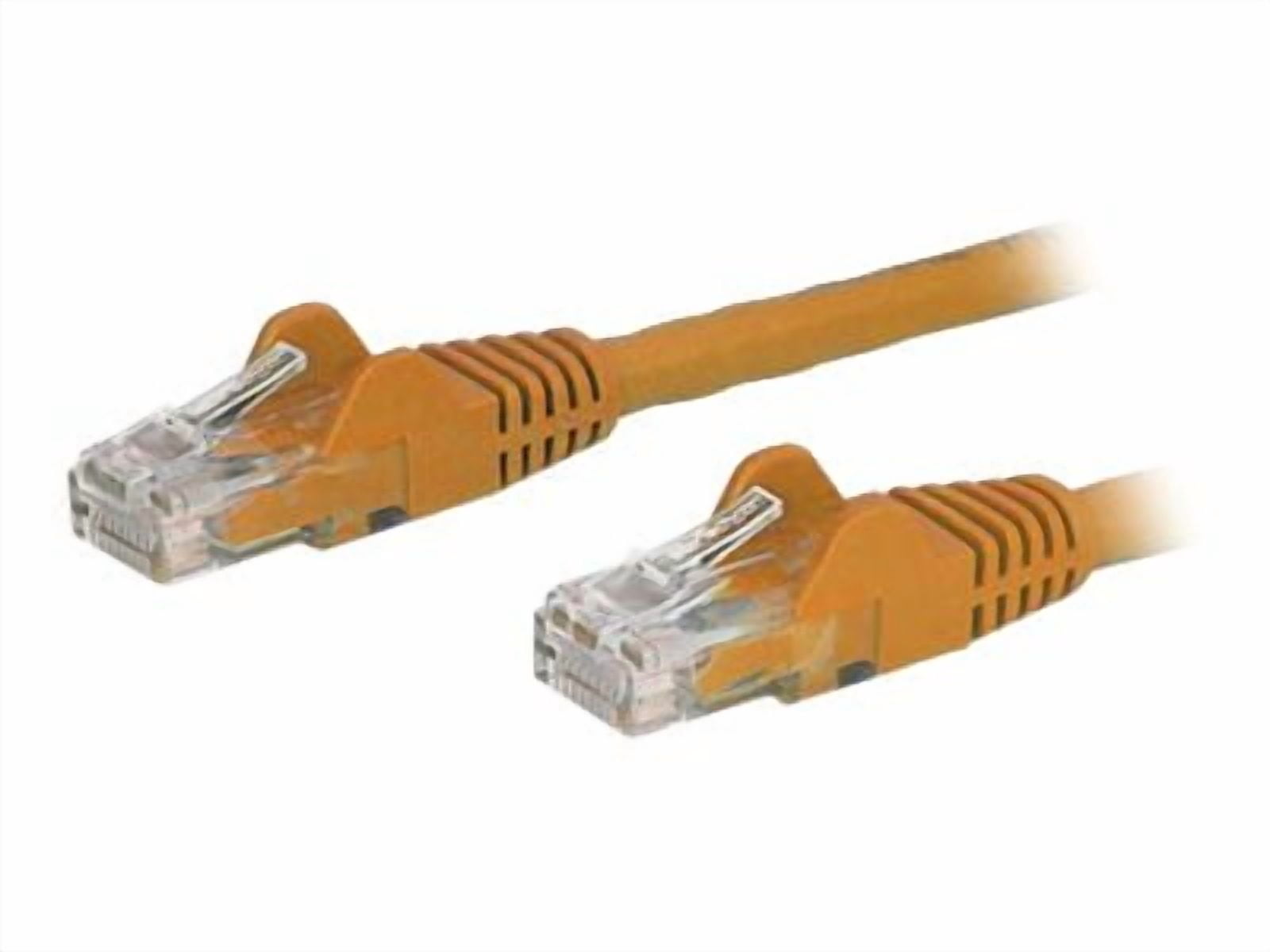 StarTech.com Câble Ethernet CAT6 de 3 Pi, Cordon de Pose PoE 10 Gigabits Snagless RJ45 650 MHz 100 W, Câble Réseau CAT 6 10 Gbe UTP avec Soulagement des Taches, Orange, Testé par Fluke/le Câblage Est Certifié UL/Tia - Catégorie 6 - 24 AWG (N6PATCH3OR) - Câble de Pose - RJ-45 (m) vers RJ-45 (m) - 3 Pi - UTP - CAT 6 - Moulé, Snagless - Orange