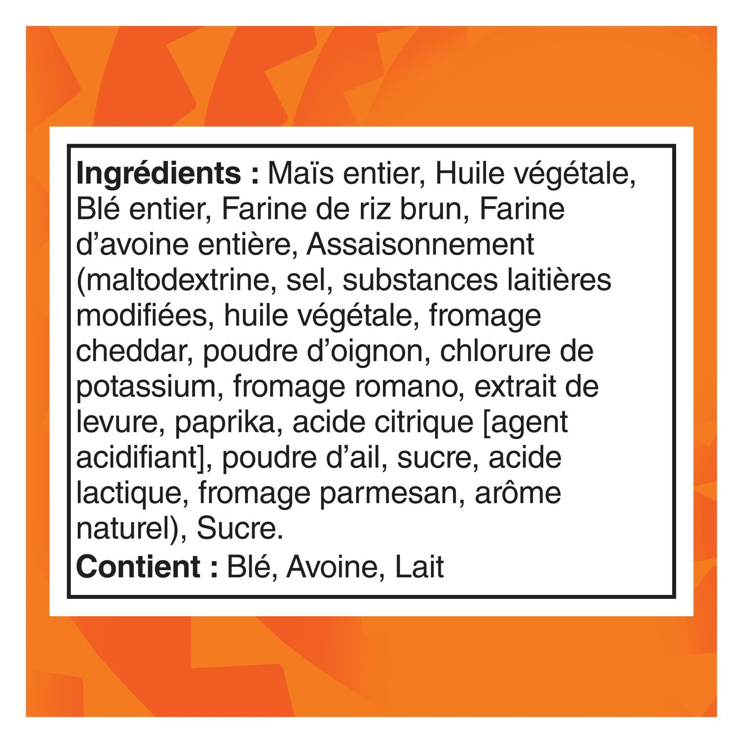 Collations multigrains SunChips Saveur Cheddar de campagne