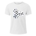 thumbnail image 1 of Huesdet T-Shirts Graphiques pour Hommes Col Ras du Cou Manches Courtes Tee Tricot Texturé Chandail à Enfiler Hauts T-Shirts Graphiques Hommes (Blanc, M), 1 of 6