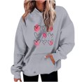 thumbnail image 1 of Birdeem Chandails à Capuchon et Chandails pour Femmes, Mode Décontractée, Saint-Valentin, Imprimés, Manches Longues, 1 of 1