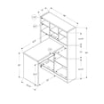 thumbnail image 2 of Monarch Specialties Computer Desk, Home Office, Bookcase, Corner, Storage Shelves, Left, Right Set-up, L Shape, Work, Laptop, Laminate, Brown, Contemporary, Modern, 2 of 3