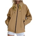 thumbnail image 2 of Yuyuzo Womens Rain Jacket Waterproof Lightweight Windbreaker Jacket Plus Size Raincoat with Pockets, 2 of 6