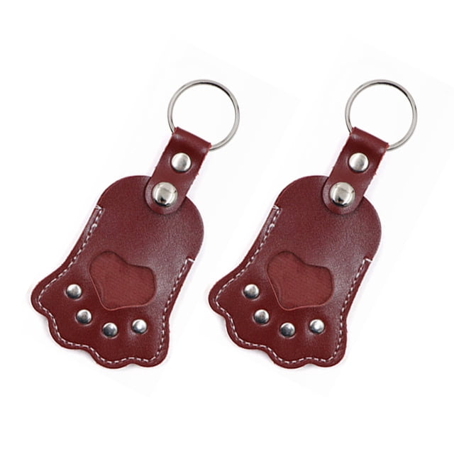 Decodeary 2 Chains, Cat Key Chains, Material, Soft Comfortable, Suitable Cat Dog dark red