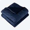 thumbnail image 1 of Bare Home Couverture Pondérée de 7 Lb pour Enfants - 40 Pouces x 60 Pouces - Molleton Minky, Bleu Foncé, 1 of 7