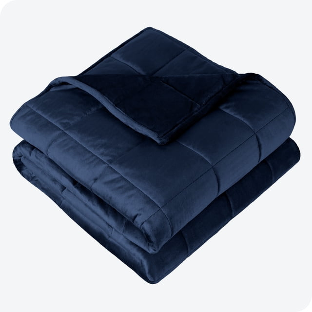 Bare Home Couverture Pondérée de 7 Lb pour Enfants - 40 Pouces x 60 Pouces - Molleton Minky, Bleu Foncé