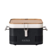 Everdure Cube 15" Portable Charcoal Barbeque Grill w/ Safety Latches, Graphite