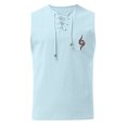 thumbnail image 1 of Tank Top for Men, Men Summer Drawstring Pocket Solid Color Printed Sleeveless Tank Top Casual Shirt, 1 of 3