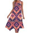thumbnail image 2 of Ovzne Robes d'Été pour Femmes Robe Femme Femme Mode Été Plage Imprimé Poches Camisole Col Rond Sans Manches Robes Camisole Robe de Vacances Liquidation, 2 of 6