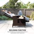 thumbnail image 4 of Outsunny Fauteuil Inclinable d'Extérieur avec Dossier Réglable, Coussin, Gris Foncé, 4 of 10