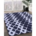 thumbnail image 3 of Ahgly Company Tapis d'Intérieur Lavable en Machine Carré Bleu Nuit, 8 Pieds Carré, 3 of 7