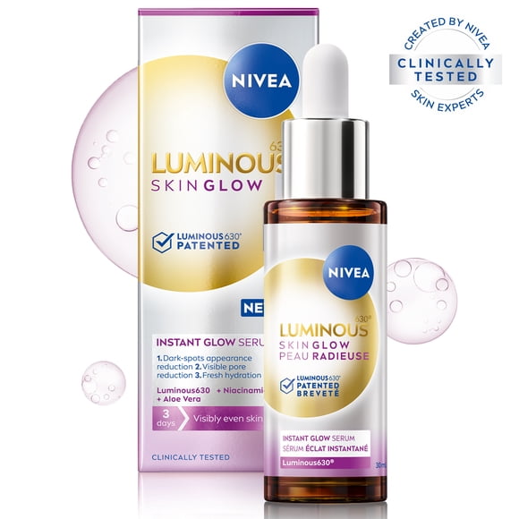 NIVEA LUMINOUS630 Sérum Éclat Instantané pour le Visage, Sérum Illuminateur, 30 mL