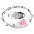 thumbnail image 1 of MedicEngraved Stainless Steel Custom Medical Alert Bracelet - 6mm Infinity Link, 1 of 8
