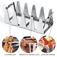 thumbnail image 4 of Support à Brochettes en Acier Inoxydable Support Universel pour Brochettes de Shish Kebab Accessoires de Grillade, 4 of 8