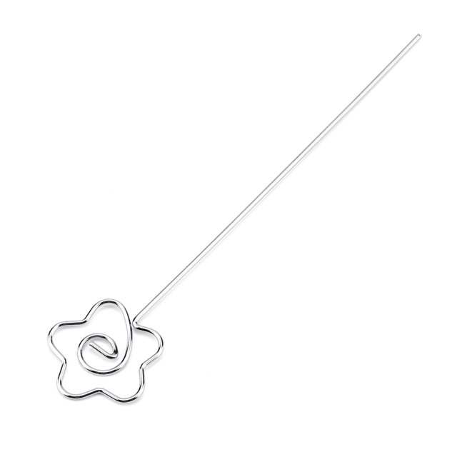 ZPSHYD Numéro de Table Titulaire, 100Pcs Place Carte Titulaire Métal DIY Fleur Forme Métal Fil Mémo Carte Photo Photo Papier Note Affichage Clip Titulaire