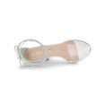 thumbnail image 4 of BLISSFUL STEP Sandales à Talons Aiguilles à Lacets pour Femmes à Bride Transparente, 4 of 7