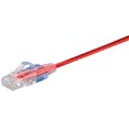 thumbnail image 5 of Monoprice SlimRun - Patch cable - RJ-45 (M) to RJ-45 (M) - 3 ft - UTP - CAT 6a - booted, snagless - red (pack of 5), 5 of 5