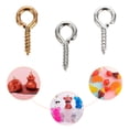 thumbnail image 2 of FRCOLOR Eye Pin Screw 750PCS Small Screw Eye Pin Jewelry Making Threaded Clasp Hook Eye Screw,3.15"X3.15"X0.71", 2 of 4