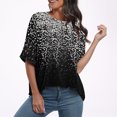 thumbnail image 4 of Pisexur Hauts pour Femmes Mode Décontractée Manches Courtes Col Rond T-Shirts Confortables Amples Imprimé Floral Blouses Printemps Été Hauts Élégants Imprimés Graphiques Grandes Tailles Tops de Sortie P-5TG, 4 of 7
