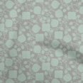 thumbnail image 1 of oneOone Tissu Popeline de Coton Gris Matériel de Robe Florale Tissu Imprimé Tissu au Mètre 42 Pouces de Large, 1 of 5