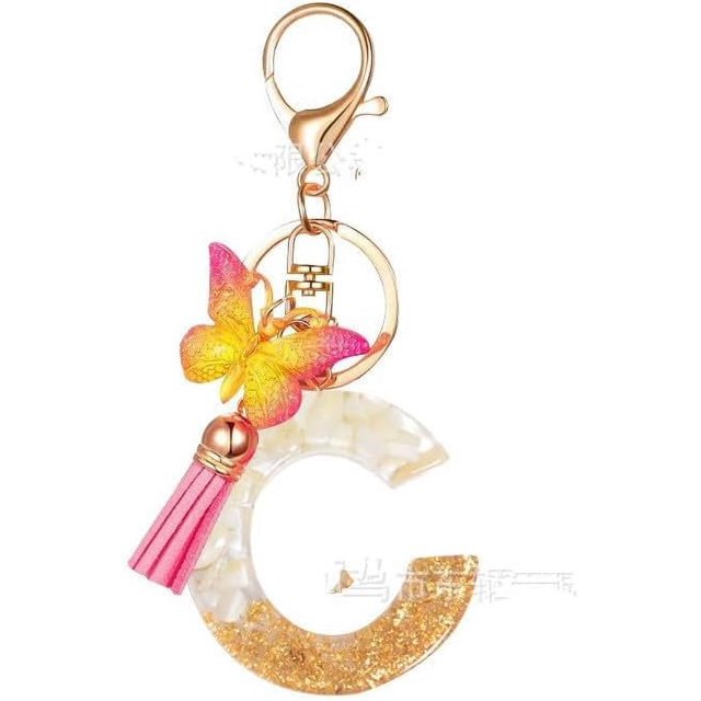 Letter Keychain,26 Letters A-Z Decorative Letter Keychain,Name Keychain for Women Girls Men Teenager Gift