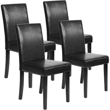 FDW Chaises de Salle à Manger Ensemble de 4 Chaises Latérales de Salle à Manger pour Maison Cuisine Salon, Noir (Ensemble de 4)