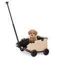 thumbnail image 1 of Poussette mini Pliable pour Chien, Équipée d'Une Corde de Sécurité, d'Un Panier de Rangement et d'Un Coussin de Siège Intégré, avec Poignée Rétractable, Convient aux Voyages, au Magasinage, à la Marche et aux Jeux, 1 of 9