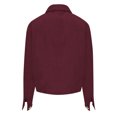 thumbnail image 4 of Timegard Button down Shirts for Women Cropped Long Sleeve Jackets Fall Solid Color Casual Loose Tops, 4 of 7