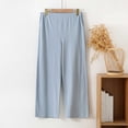 thumbnail image 2 of Sentmoon Pajamas Pants for Women Plus Size High Waist Wide Leg Fall Pants for Women Solid Color with Pockets Lounge Pants Women Fall for Valentine’s Day, 2 of 4