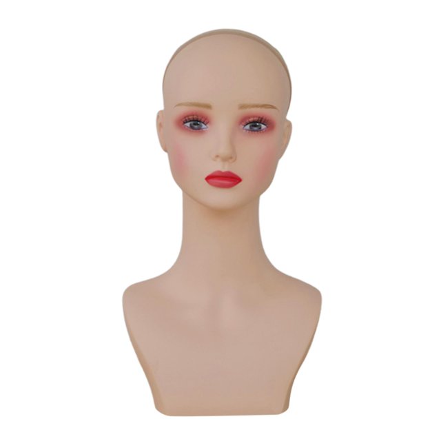 Xuanheng Mannequin pour Femme Tête Mannequin Buste Polyvalent Accessoire d'Exposition de Table Style d'Exposition C