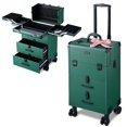 thumbnail image 1 of Byootique Rolling Makeup Train Case Cosmetic Organizer Trolley 2 Drawer Lockable, 1 of 10