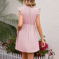 thumbnail image 4 of Gspmoly Robes pour Femmes, Robe Décontractée de Vacances à Col en V avec Ceinture à Oreilles en Bois pour Femmes, Robes de Cocktail pour Femmes Offres du Jour, 4 of 5