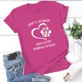thumbnail image 1 of Hauts d'Été pour Femmes Grande Taille en Liquidation Femmes Décontracté Imprimé Manches Courtes Col Rond T-Shirt Ample Blouse Hauts T-Shirt Col en V Femmes en Liquidation, 1 of 3