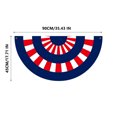 thumbnail image 5 of PUREKKI Patriotic Half Round Flag Decorated With Patriotic Star Spangled Flag, 5 of 5