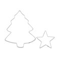 thumbnail image 2 of Holiday Time 2-Piece Cookie Cutters, Stainless Steel, Evergreen Tree and Star Shape, 2 of 10