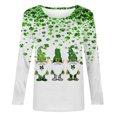 thumbnail image 4 of Lolmot Chemises pour Femmes Mode Jour de la Saint-Patrick Imprimé Manches Longues Col Rond Blouse Blouses pour Femmes, 4 of 5