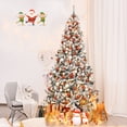 thumbnail image 4 of Costway 9ft Pre-Lit Premium Snow Flocked Hinged Artificial Christmas Tree w/ 550 Lights, 4 of 10