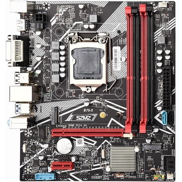 M-ATX Motherboard for Desktop Computer, LGA1155 DDR3 CPU for Intel B75 Motherboard Support 4*DDR3 USB3.0 SATA3 NVME WIFI Bluetooth
