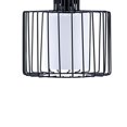 thumbnail image 4 of Benzara BM240316 Pendant Ceiling with Wire Cage Frame & Frosted Glass, Black, 4 of 5