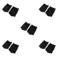 thumbnail image 3 of maskred Fashionable Retro PU Leather Men s Fingerless Driving Cycling Gloves Black Hook Loop XL 5Set, 3 of 6