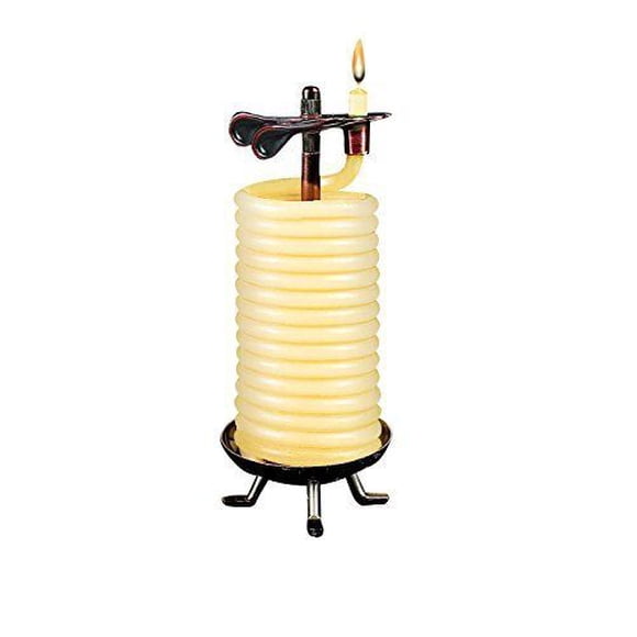 Candle by the Hour - Vanille Blanche Bougie à Combustion Verticale en Spirale de Cire d'Abeille 80 Heures (20559BW)