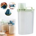 thumbnail image 2 of Airtight Rice Storage Container with Pour Spout - Cereal & Flour Dispenser for Pantry Organization - Locking Lid & Measurement Scale - Kitchen Grain Canister, 3L (Green), 2 of 9