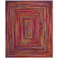thumbnail image 4 of Safavieh Tressed Collection BRD210A Fait à la Main Boho Réversible Coton Zone Tapis, 8' x 10', Rouge / Multi, 4 of 5