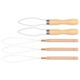 thumbnail image 3 of Wire Pulling Hook Bead Tool, Multifunctional Safe Wooden Hair Extension  Needle Flexible Stainless Steel Wooden Handle  For Elastic Bands For Pulling Cords, 3 of 8