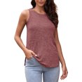 thumbnail image 4 of Cameland Débardeur en Tricot pour Femmes, Col Rond Sans Manches, T-Shirts Décontractés Basiques, 4 of 8